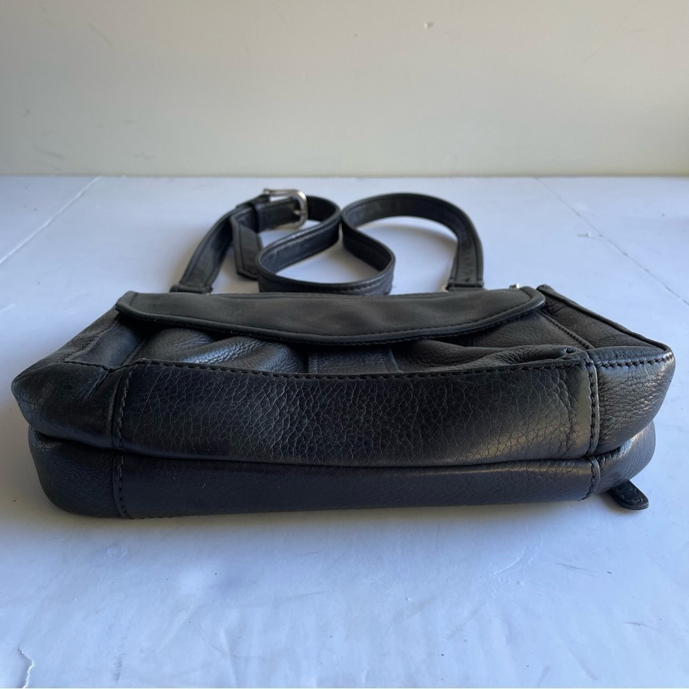 FOSSIL Purse Classic Black Vintage Pebbled Leather Crossbody Shoulder Bag 75082 - Picture 3 of 15
